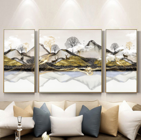 【装饰画】*客厅装饰画新中式山水画