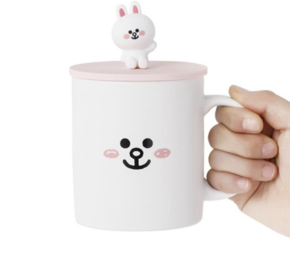 韩国 可爱 Line Friends Cony基本马克杯和盖（330毫升）JPY带授权招加盟代理