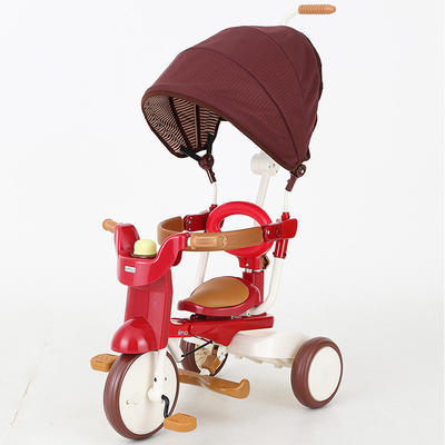 日本iimo二代+可折叠带伞篷红色三轮车【iimo】 商品图2