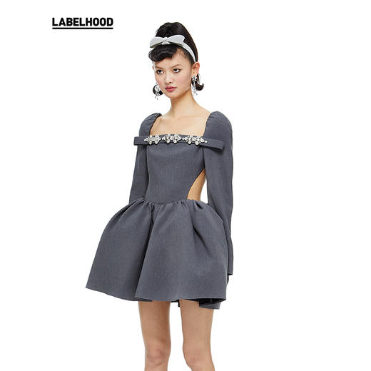 SHUSHU/TONG 露背连衣裙 SS21DR08UT152GR100 商品图0