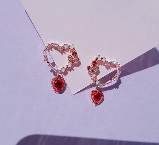 韩国Wingbling爱之光耳环（红色）白雪爱心公主Olive YoungJPY带授权招加盟代理 商品图2