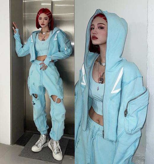 【亏本清仓】SMFK 幻影运动帽衫水银蓝色DH001S（不支持退换）[福利品] 商品图2