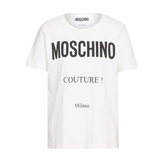 MOSCHINO 莫斯奇诺 男士T恤字母印花圆领短袖 0707 5240 1002 商品图0