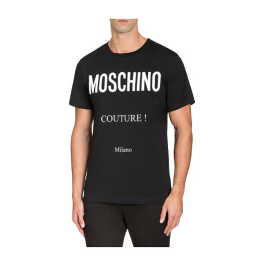 MOSCHINO 莫斯奇诺 女士圆领短袖T恤 字母印花 黑色 0709 0540 2555 商品图1