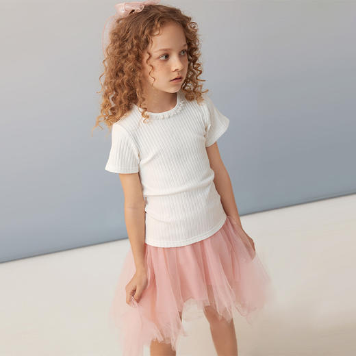 【不对称设计，内搭衬布】童装多层网纱裙女童不规则短裙公主蓬蓬裙子 商品图1