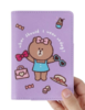 韩国 可爱 Line Friends巧克力浅紫色护照套JPY带授权招加盟代理 商品缩略图0