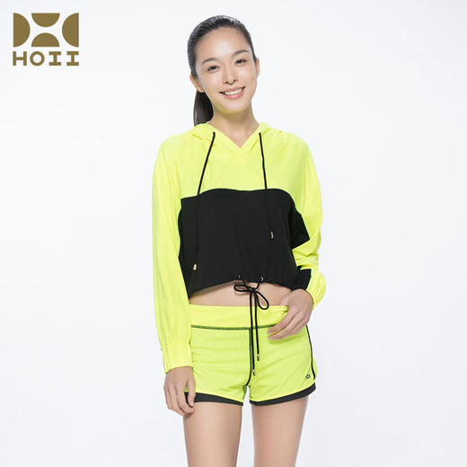 HOII/后益 女款拼接运动缩口帽T防晒外套[D类] 商品图3