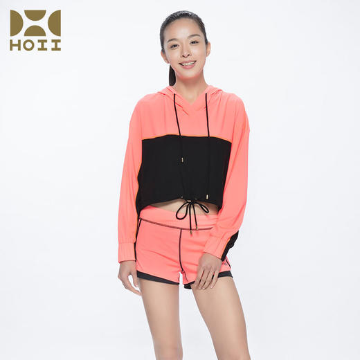 HOII/后益 女款拼接运动缩口帽T防晒外套[D类] 商品图0