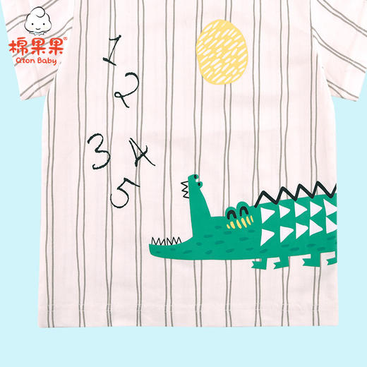棉果果夏季男童氨棉汗布套头T恤M212140221256 商品图3