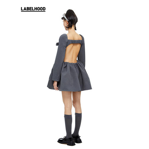 SHUSHU/TONG 露背连衣裙 SS21DR08UT152GR100 商品图4