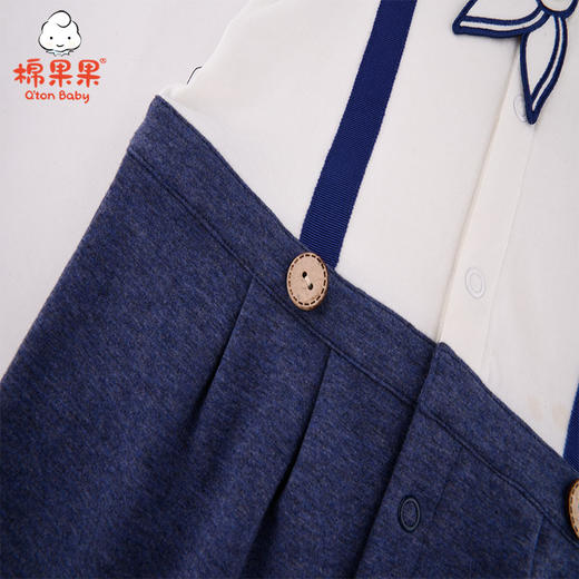 棉果果夏季男童氨棉汗布假两件对开连体衣连身衣哈衣M212722221269 商品图3
