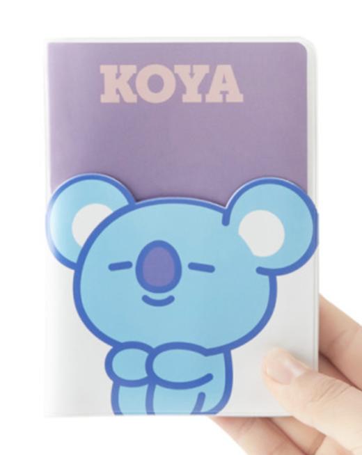 韩国 可爱 Line Friends BT21 KOYA彩色透明护照盒JPY带授权招加盟代理 商品图0
