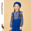 littletime女童格子衬衫 2021春装新款荷叶边格子学院风立领衬衣 商品缩略图0