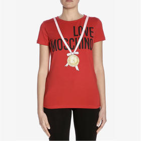 MOSCHINO/莫斯奇诺 女士T恤 圆领 红色 W4F7 343E 2011 P05