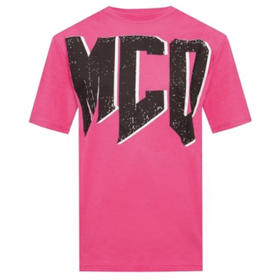 McQ 女士棉质T恤 玫红 494256 RMJ70 5874