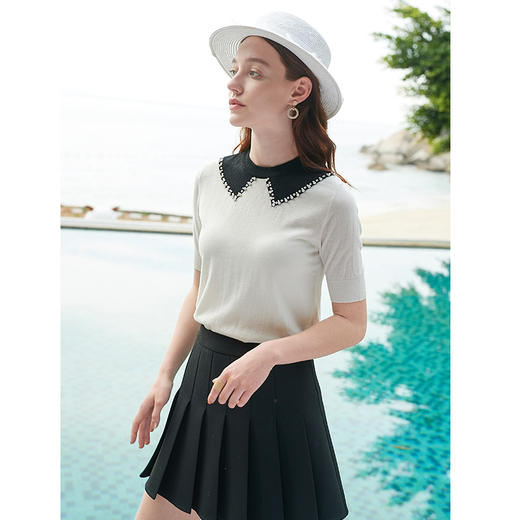 欧芮儿春装梭织料压折小半裙 商品图4