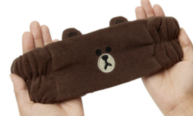 韩国 可爱 Line Friends 布朗 Terry洗脸发带JPY带授权招加盟代理