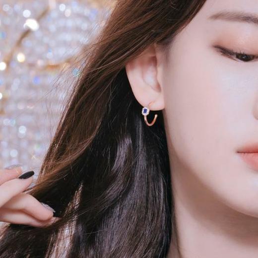 韩国WingblingVeronica耳环蓝色宝石Olive YoungJPY带授权招加盟代理 商品图1