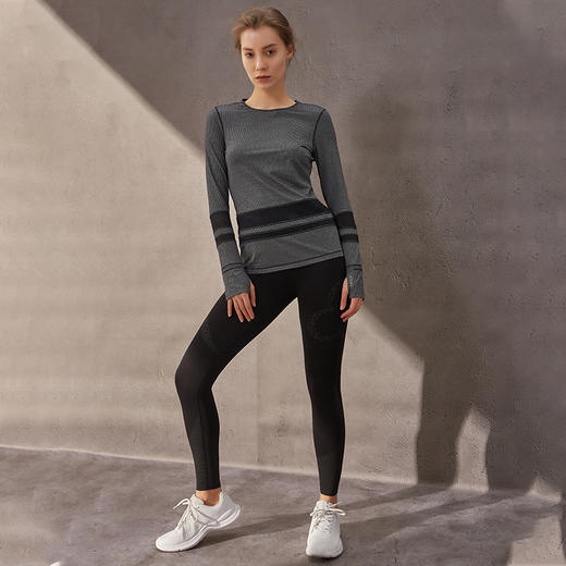 TITIKA ACTIVE 瑜伽服运动健身T恤女吸湿透气跑步健身长袖上衣63265A 商品图3