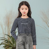 【防皱透气棉】mettekids童装条纹长袖T恤女童春新款荷叶边打底衫 商品缩略图1
