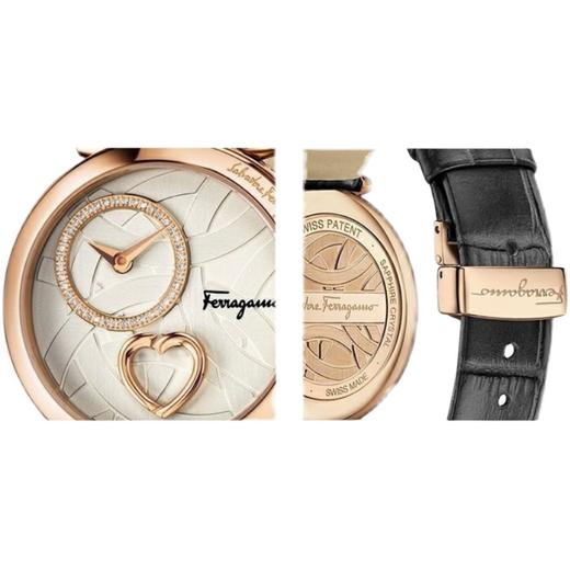 奥莱[菲拉格慕] Cuore Diamond女士皮革手表黑色（80059114001）JPY带授权招加盟代理 商品图4