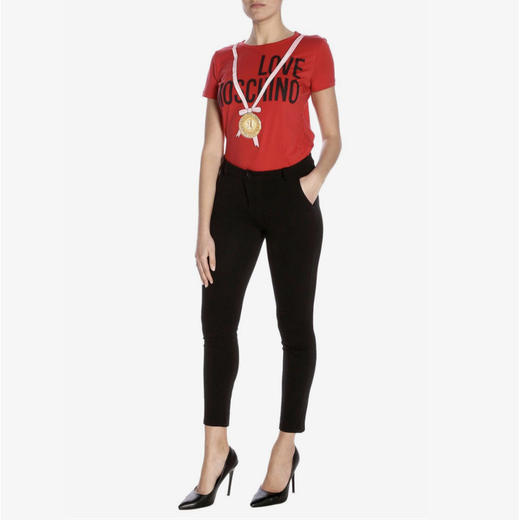 MOSCHINO/莫斯奇诺 女士T恤 圆领 红色 W4F7 343E 2011 P05 商品图1