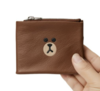 韩国 可爱 Line Friends棕色柔软皮革可折叠钱包JPY带授权招加盟代理 商品缩略图0