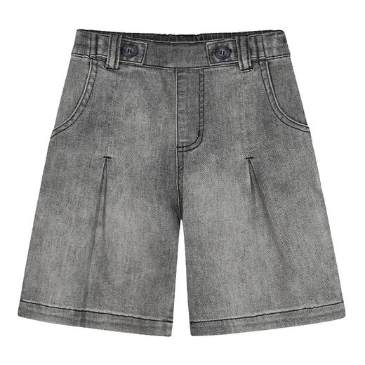 【耐磨水洗】mettekids童装褶皱设计牛仔短裤女童春夏新品工装裤 商品图5