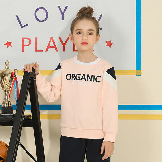 【弹力精纺棉】mettekids童装立体绣花撞色卫衣女童长袖春款外套 商品图2