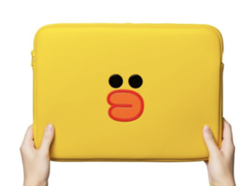 韩国 可爱 Line Friends Sally皮革状笔记本电脑袋13英寸JPY带授权招加盟代理