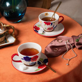 JOYYE卓艺套4花如玉杯碟TFT0420050