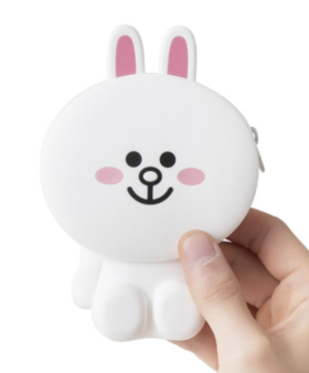韩国 可爱 Line Friends Cony硅胶卡袋JPY带授权招加盟代理