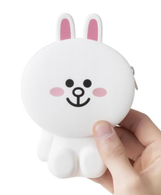 韩国 可爱 Line Friends Cony硅胶卡袋JPY带授权招加盟代理 商品图0