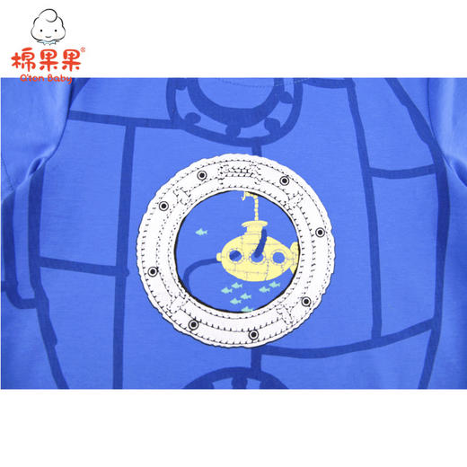 棉果果夏季男童氨棉汗布套头T恤M212140221326 商品图4