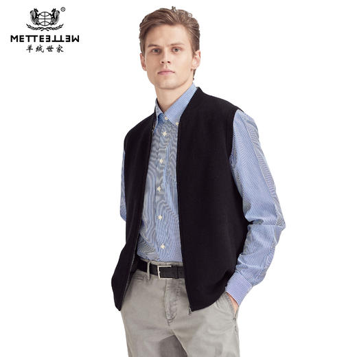 METTE2019秋冬新款长袖衬衫男中青年商务休闲纯棉衬衣格子上衣 商品图0