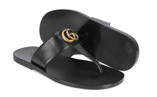 奥莱[Gucci]（498698 A4HD0 1000）男士GG凉鞋20FWJPY带授权招加盟代理 商品图3