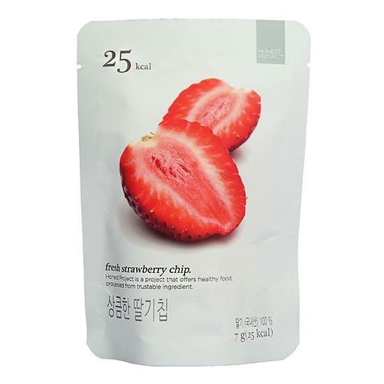 韩国新鲜草莓片7g草莓干零食休闲拍下自动发2包Olive YoungJPY带授权招加盟代理