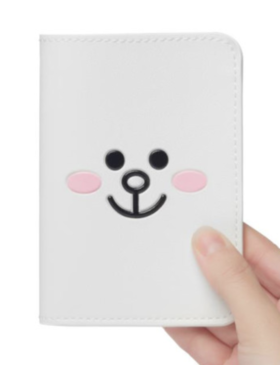 韩国 可爱 Line Friends Cony仿皮护照套JPY带授权招加盟代理