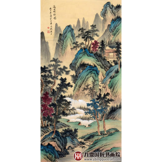 侯志明《溪山晴韵图》68*138cm 山水竖幅作品 玄关/客厅挂画 商品图1