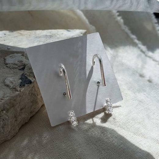 韩国Wingbling 闪闪单色金银两用耳环Olive YoungJPY带授权招加盟代理 商品图0