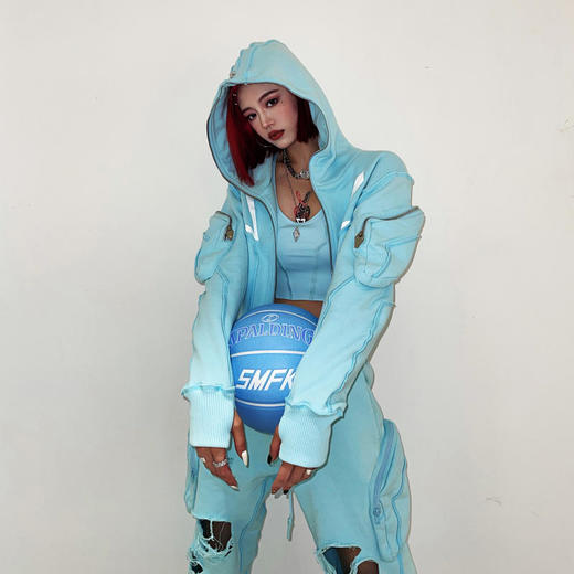 【亏本清仓】SMFK 幻影运动帽衫水银蓝色DH001S（不支持退换）[福利品] 商品图3