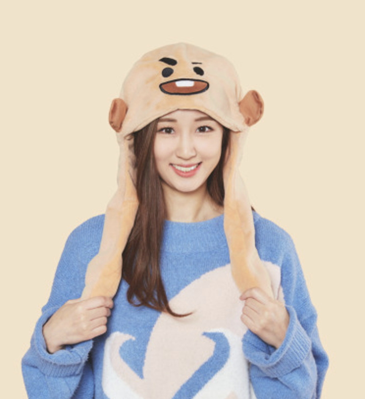 韩国 可爱 Line Friends BT21 SHOOKY可动人形礼帽JPY带授权招加盟代理