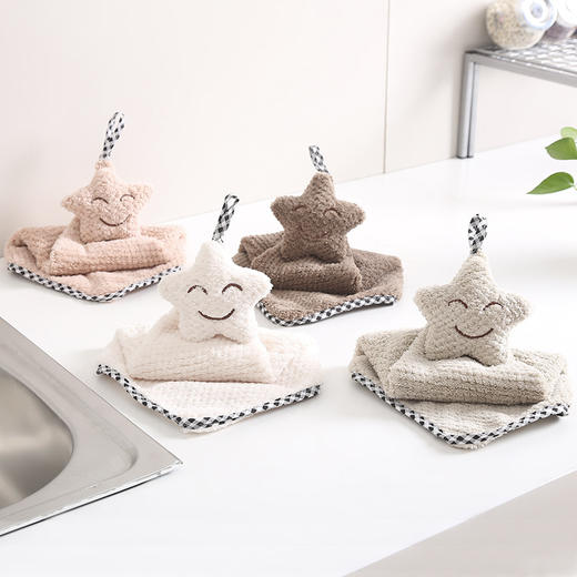 家减尘除菠萝格星星擦手巾/J8161（颜色随机） 商品图1