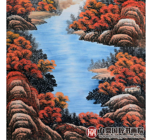 侯志明《鸿运当头》68*138cm 山水竖幅作品 玄关/客厅挂画 商品图5
