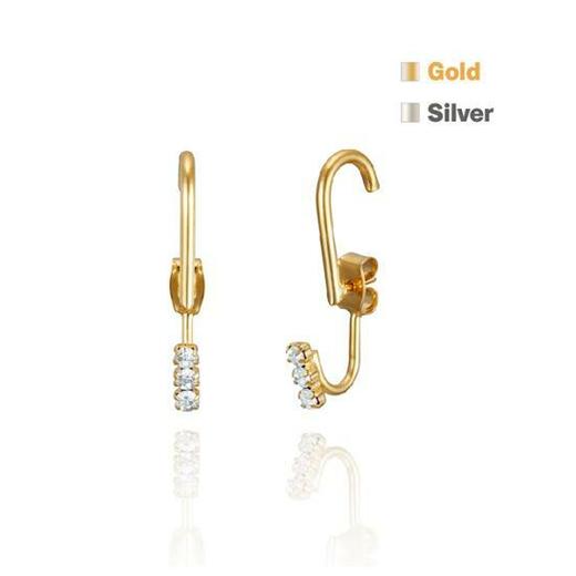 韩国Wingbling 闪闪单色金银两用耳环Olive YoungJPY带授权招加盟代理 商品图2