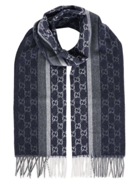 奥莱[GUCCI] GG羊毛羊绒围巾391530 4G944 4062海军JPY带授权招加盟代理