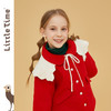 littletime童装毛织小披肩 2021春装新款复古提花系带百搭方便 商品缩略图0