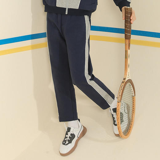 【套装裤子】mettekids童装运动套装长裤男童春季新款条纹休闲裤 商品图1