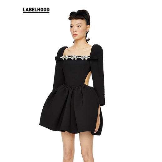 SHUSHU/TONG 露背连衣裙 SS21DR08UT152GR100 商品图1