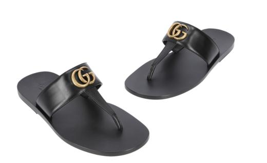 奥莱[Gucci]（498698 A4HD0 1000）男士GG凉鞋20FWJPY带授权招加盟代理 商品图2